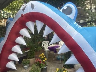 NEW Inflatable shark arch for parties and fun
