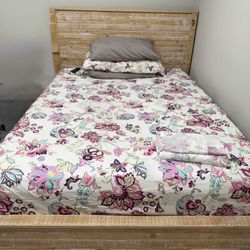 Queen Bed Frame with medium-firm matress