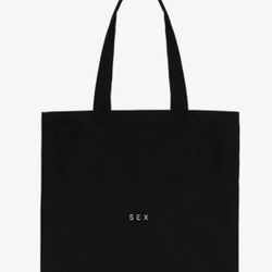 Saint Laurent Black Canvas Sex Madonna Tote and Poster