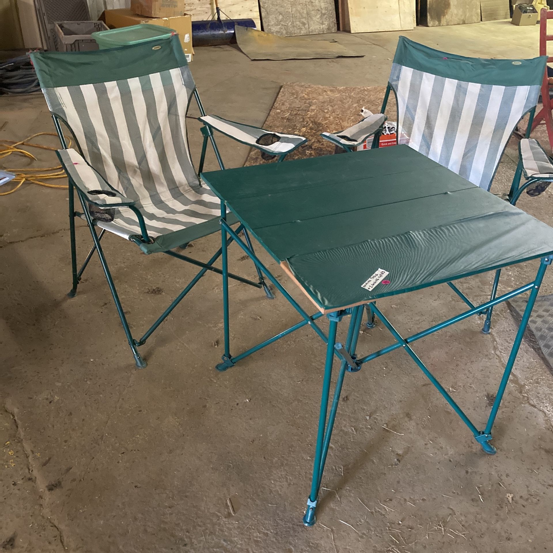 Folding Table And 2 Folding Chairs 