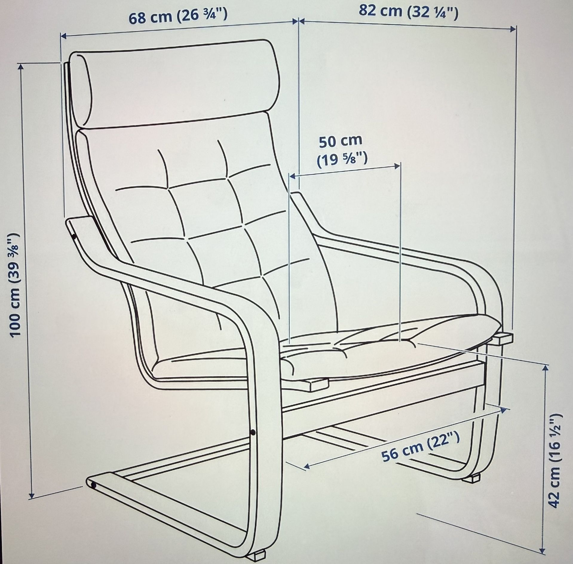 Poang Armchair With Ottoman