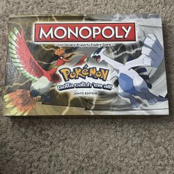 Pokémon Monopoly Johto Edition COMPLETE SET