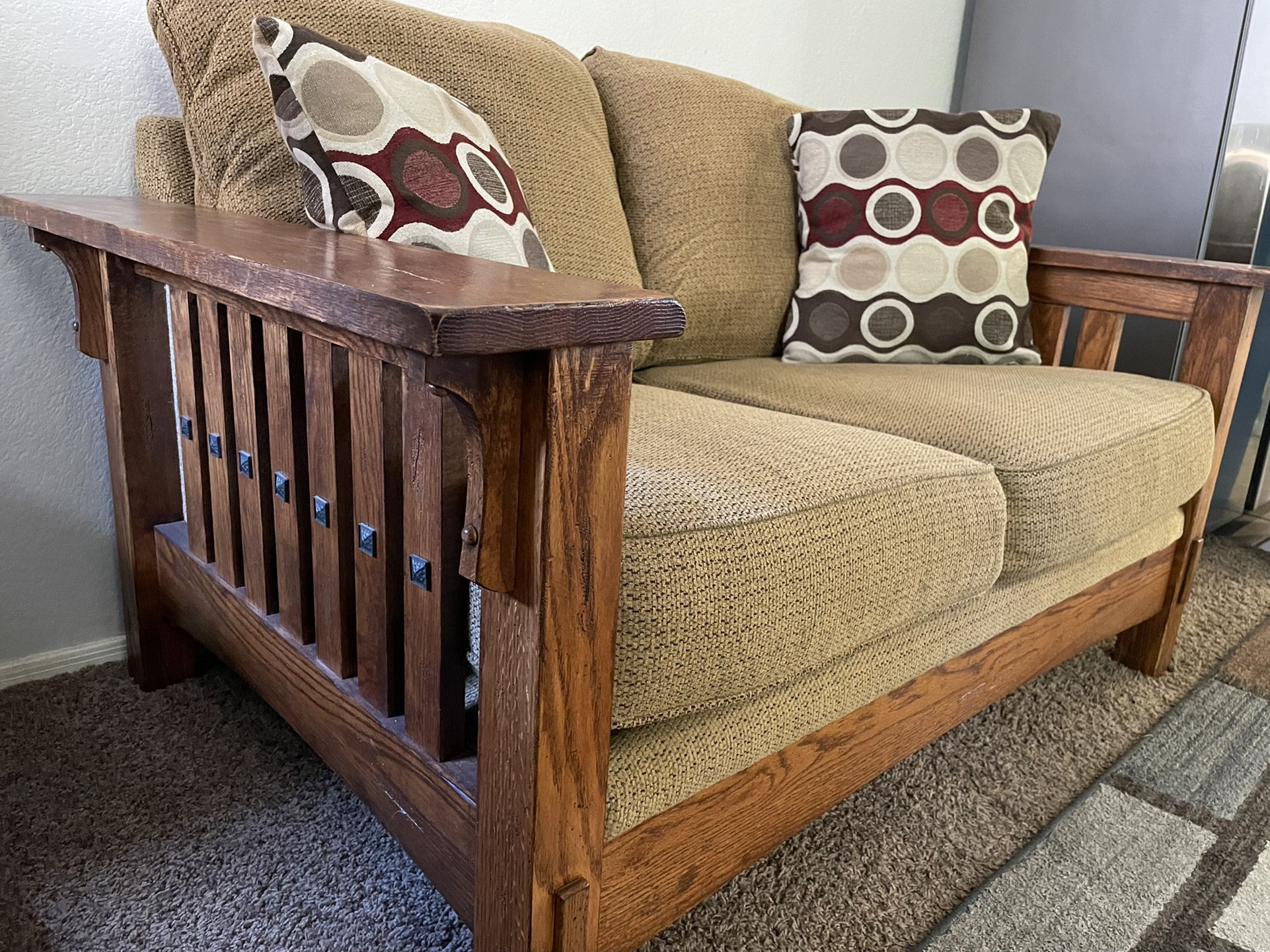 Mission Style Loveseat