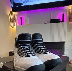 Air Jordan 10 Retro “Steel”  White/Black/Gray Men’s Sneakers Size 12