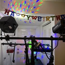 2 Dj light stand with 4 light firm on price $560 retail price $1000 I will not respond offer 