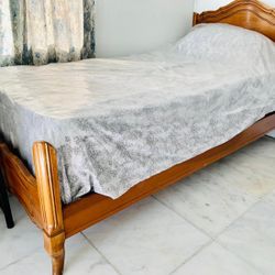 Two Set  Of Matching Solid Wood Oak! Each Twin Bed $99