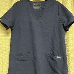 Figs Technical Collection Women’s Navy Blue Scrub Top, Size M
