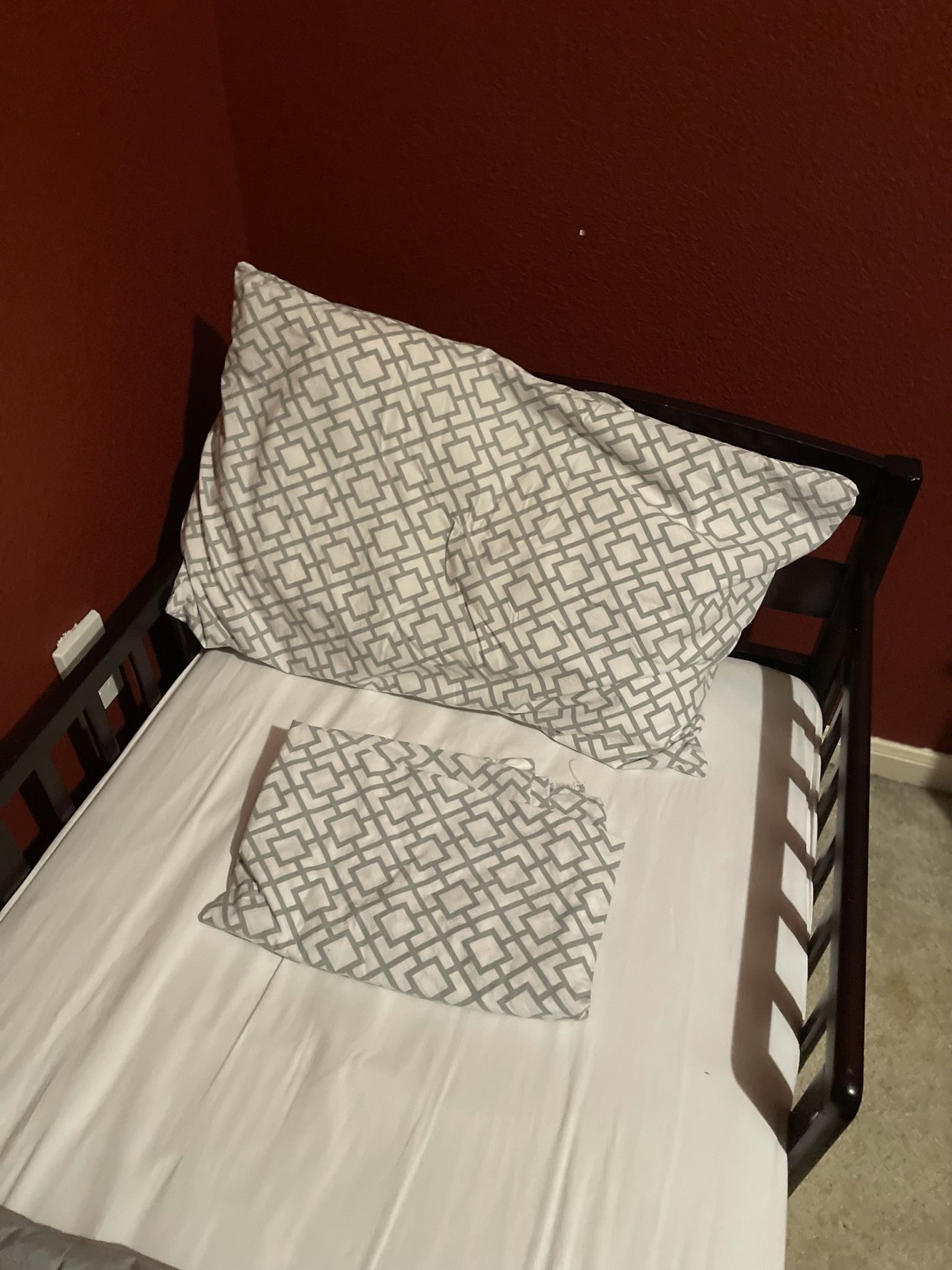 Toddler Bed With Mattress.  Sheets And Mattress Included  