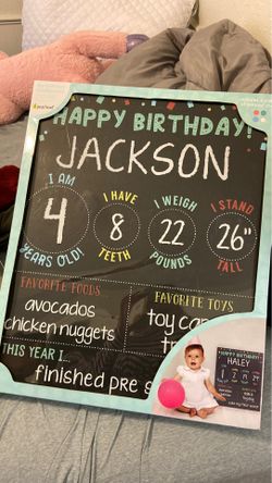 My birthday chalk board