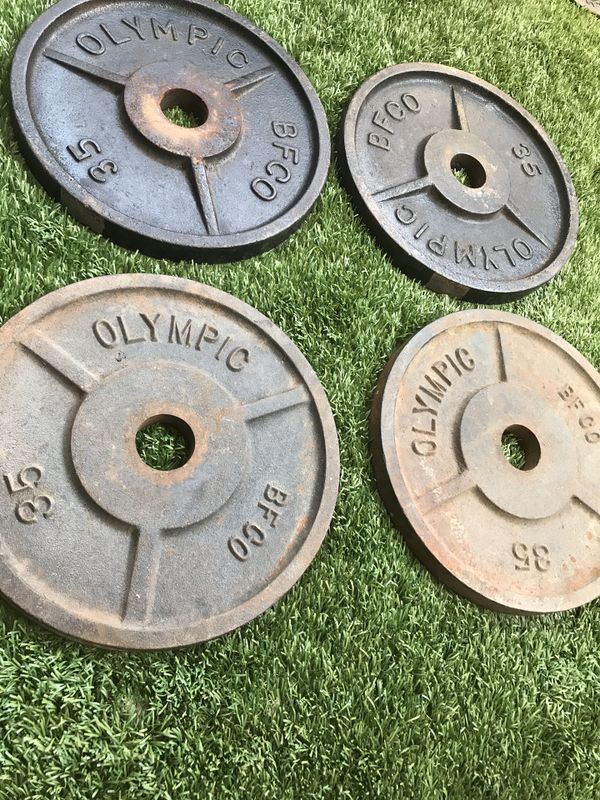 140lbs Olympic weight plates (4x35lbs) for Sale in Arcadia, CA OfferUp