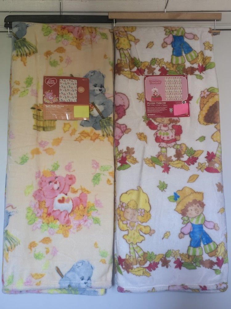 💖 Care Bears And Strawberry Shortcake Blanket 💖