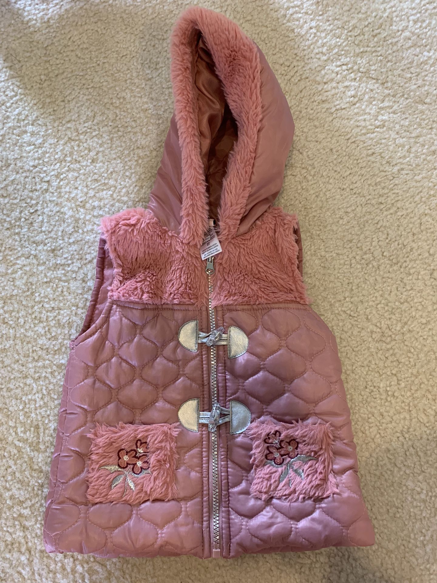 Like NEW Hooded Vest (size 3T)