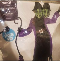 Youth 2 Headed Witch Costume size 12/14