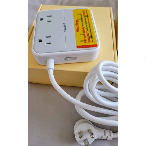 USB AC Power Strip Surge Protector Charging Station, Set Of 2