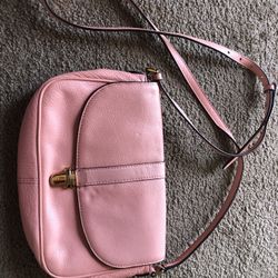 Michael Kors Crossbody Pink Leather Purse w/Adjustable Strap