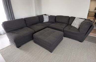 6 pc Dark Grey Modular Sectional