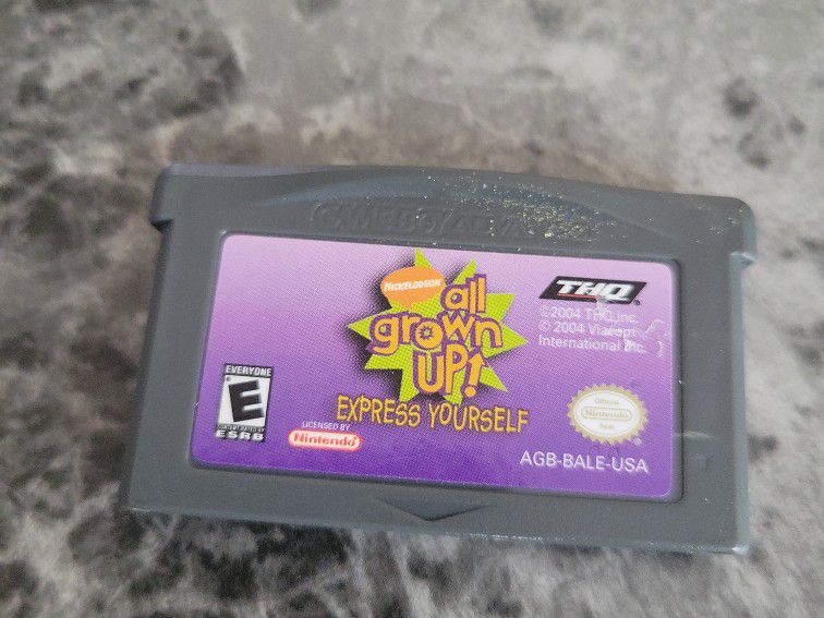 Nickelodeon All Grown Up: Express Yourself 
Nintendo Gameboy Advance Pre-Owned
Tested and Working
