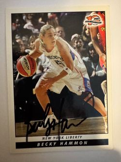 Becky Hammon Autographed Lady Liberty Basketball Card