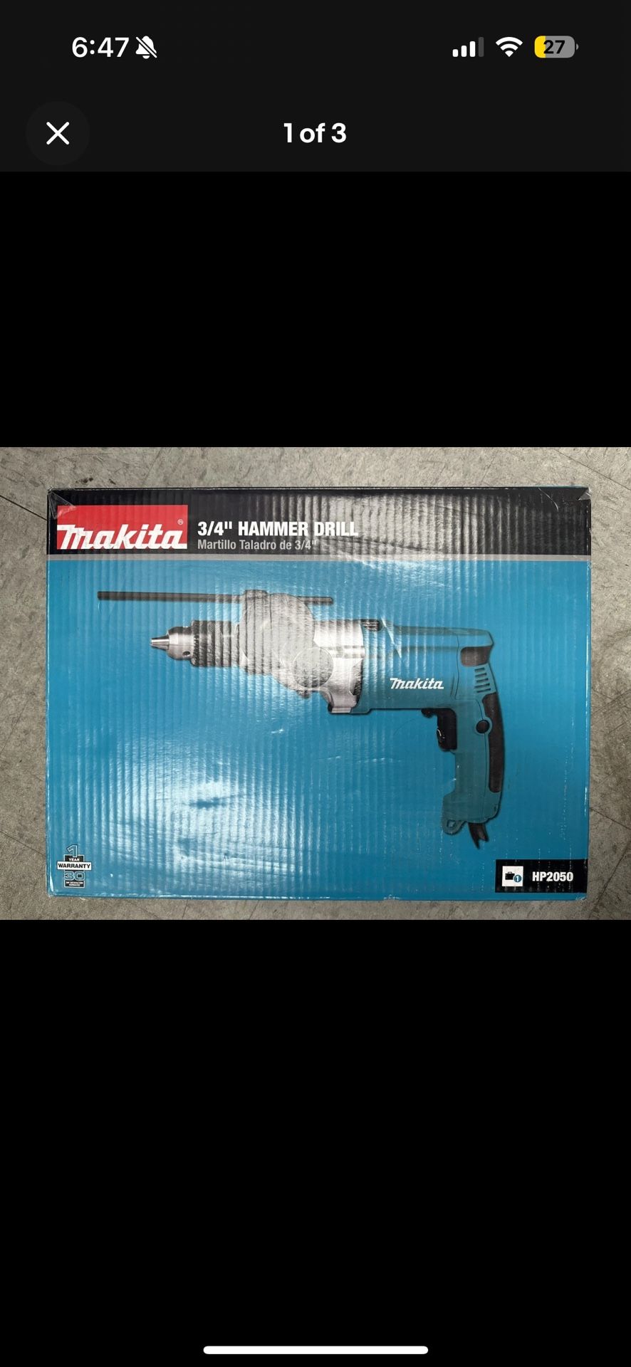 Makita HP2050 3/4" Hammer Drill Brand New
