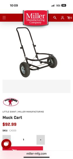 Muck Cart With 70 Quart Muck Tub