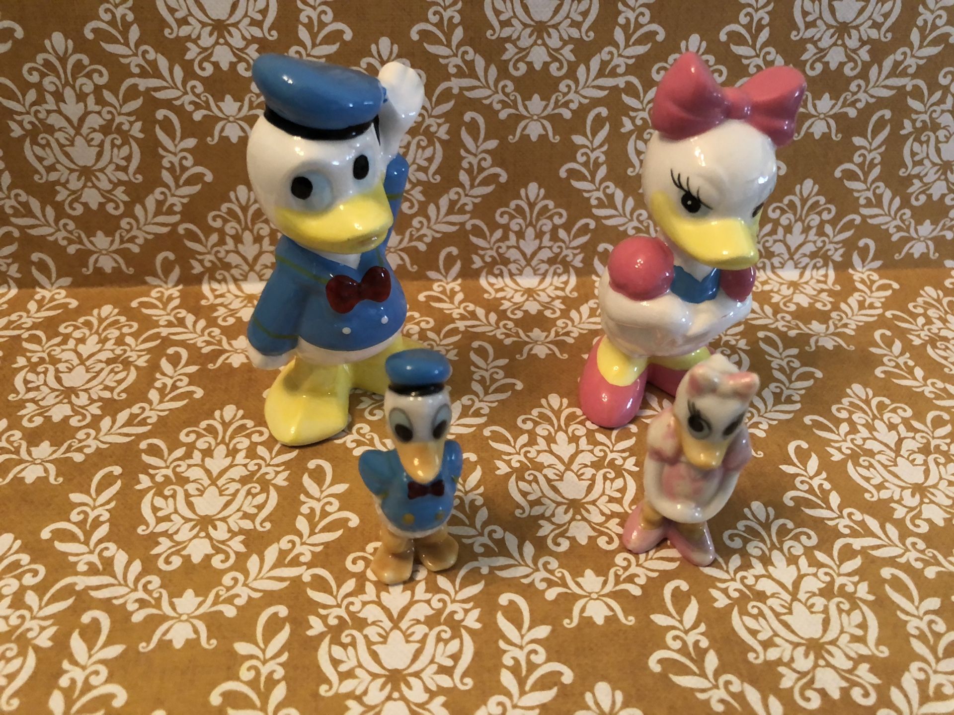 Vintage Disney Donald and Daisy figurines