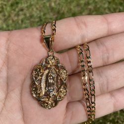 Virgin Mary Gold Plated 