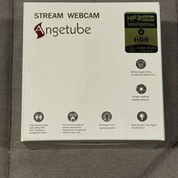 Angetube 1080P 60FPS Webcam, Streaming Webcam with Ring Light Web Camera *New*
