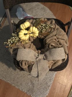 12” Burlap Fall Wreath