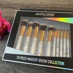 10 pc makeup brush set