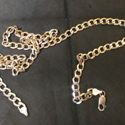 14k Yellow Gold Curb Chain Necklace 