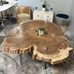 Parota Live Edge Kidney Dining Table