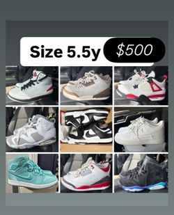 Jordan’s Nikes all size 5.5y package $500