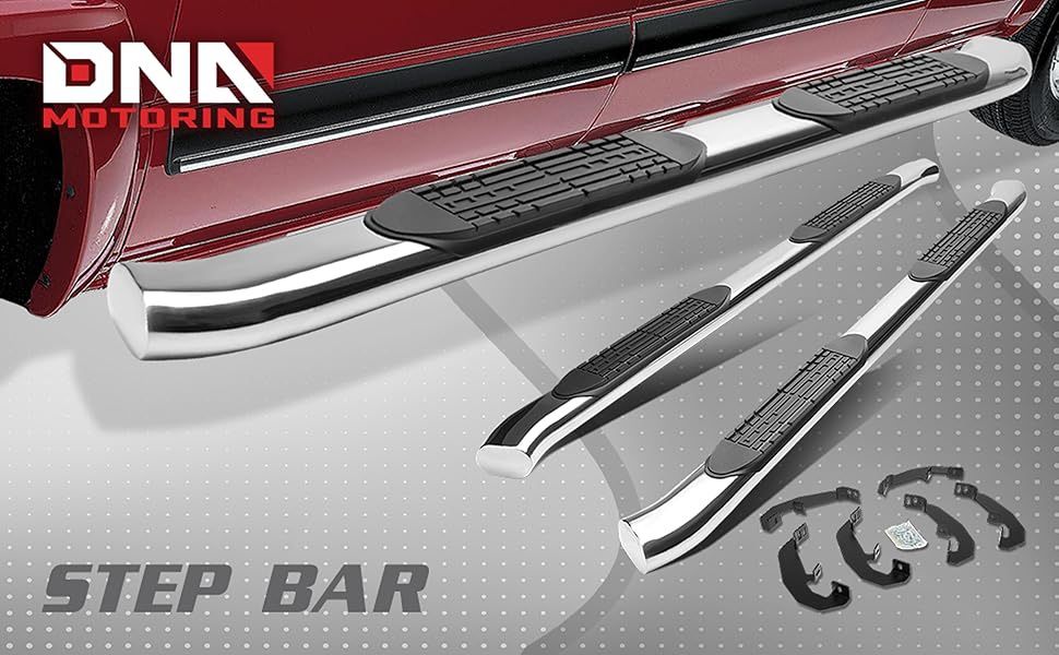 LA Zona Auto Parts 2009 To 2024 Dodge Ram Crew Road Running Boards Estribos Side Step escalon Cromado