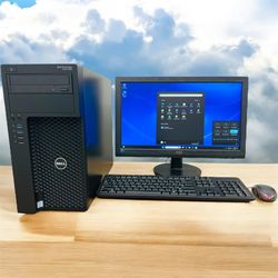 Dell Precision i5 Quad Core PC Desktop / Windows 11 Pro / HDD 500GB / RAM 8GB / CD-DVD / Monitor / Keyboard & mice