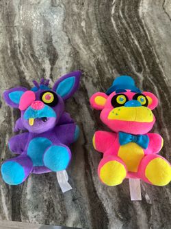 Pink Blacklight Freddy & Purple Blacklight Foxy