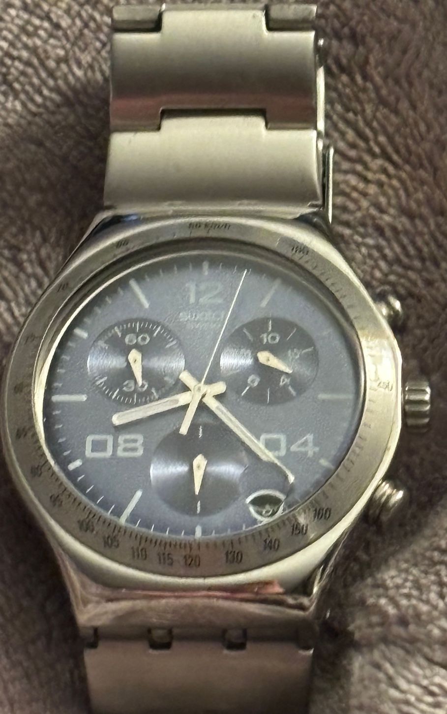 Swatch Irony Blustery Chronograph Watch Model ycs438g