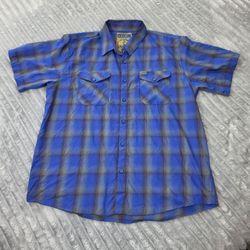 Dixxon Flannel Co Shirt Mens 3XL Blue Plaid The Harbor Bamboo Blend Western
Mens 3XL