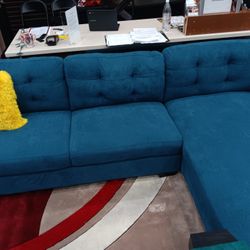 *New Year Sale Event*---Biscayne Jazzy Fabric Sectional Sofa W/Ottoman---2 Available Colors---Delivery And Financing🙌