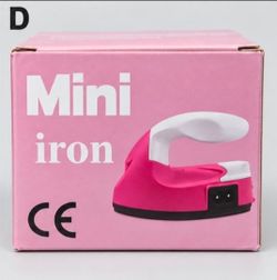 Mini Iron Pink Compact Travel Iron