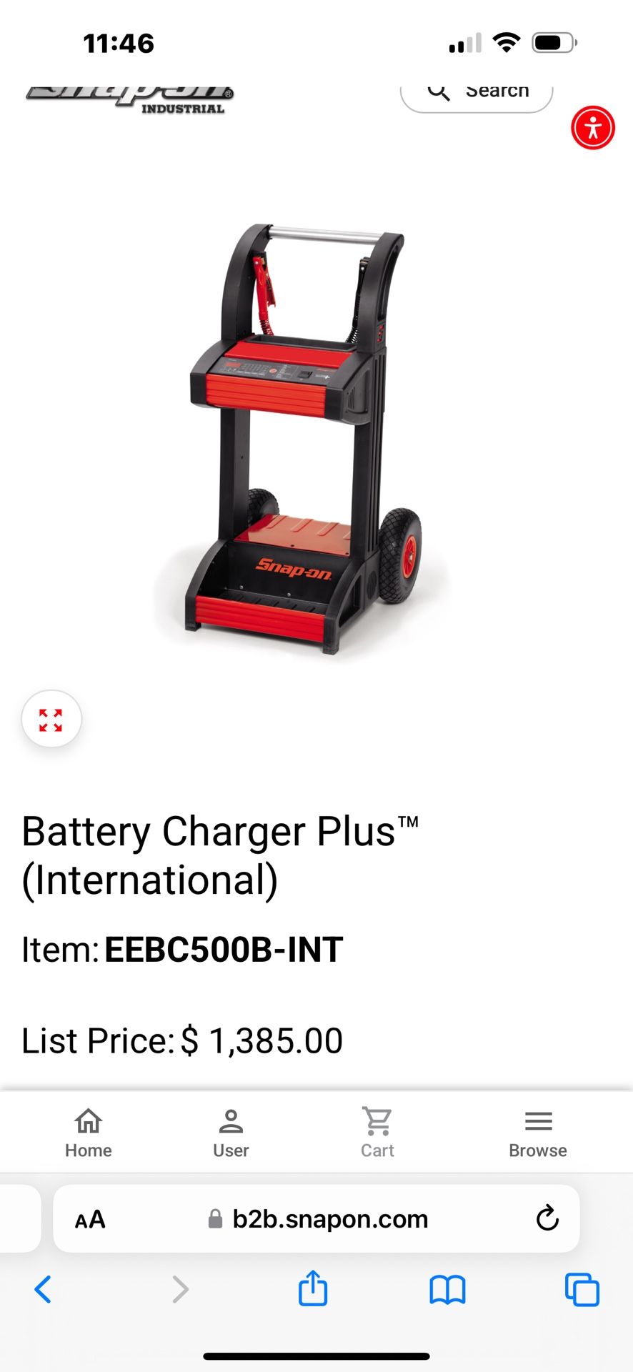Snap On Battery Charger Brand New