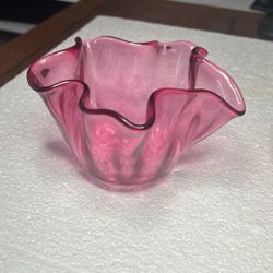 Hand Blown Fenton Glass Vase