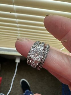 2.5 Ct 14K White Gold Wedding Set Size 5
