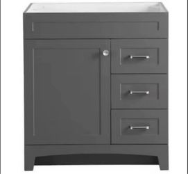 Decorators Collection Thornbriar 30 in. W x 22 in. D x 34 in. H Bath Vanity Cabinet without Top in Cement