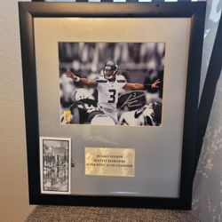 Signed Russell Wilson Photo Frame