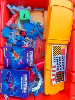 80s vintage Fisher-Price Construx Building Set with Instructions