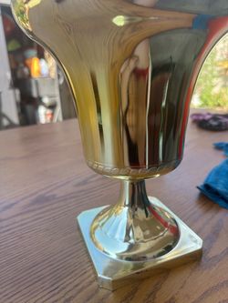 Gold-Tone Trophy Cup Plastic Vase