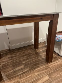 West Elm Stainless Steel High Kitchen Table/Island