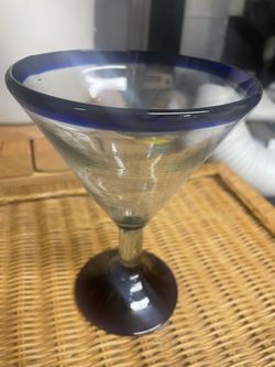 Margarita Glasses, Cobalt Blue Rocco