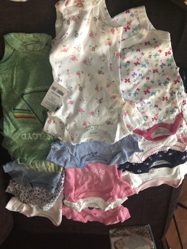 New new born girls onesie hats and leggings