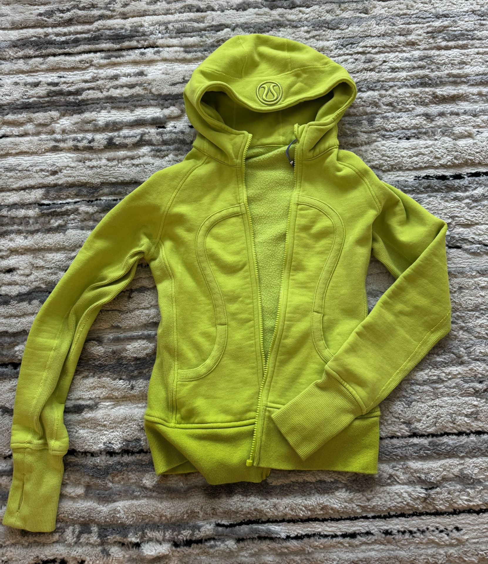 Lululemon Scuba Hoodie | Neon Yellow | Size small